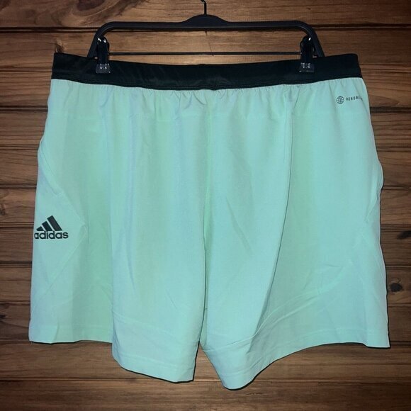 Adidas Axis Short Mens XXL Mint Green 6” Inseam Training Athletic Stretch NEW‎ - Picture 2 of 9